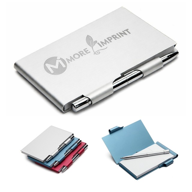 Aluminum Case Pocket Memo Journal Pen Tearable Pages Kit