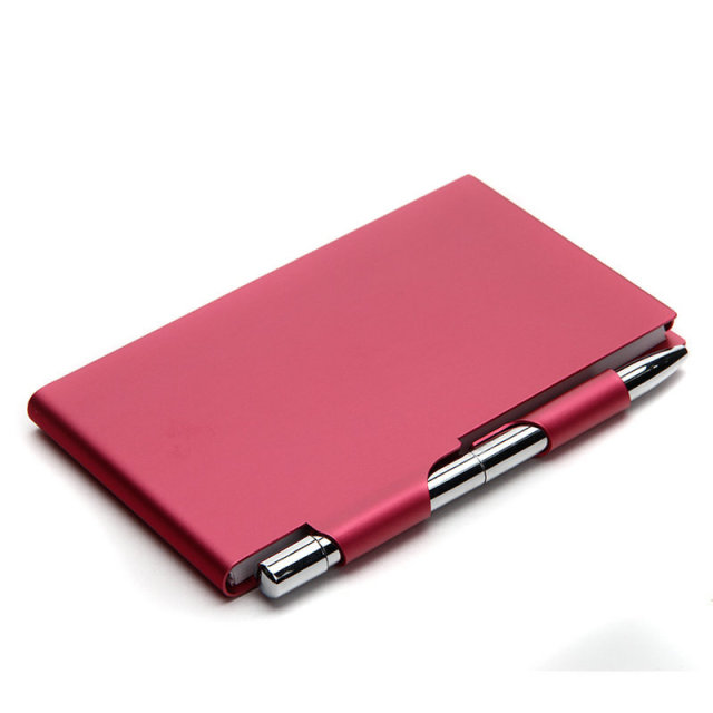 Aluminum Case Pocket Memo Journal Pen Tearable Pages Kit