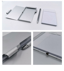 Aluminum Case Pocket Memo Journal Pen Tearable Pages Kit