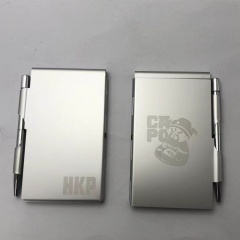 Aluminum Case Pocket Memo Journal Pen Tearable Pages Kit
