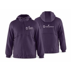 Polyester Waterproof Hooded Coat Pocket Travel Rain Jacket