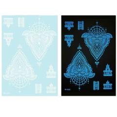 Glow-in-the-Dark Temporary Tattoos  Waterproof Luminous Body Stickers
