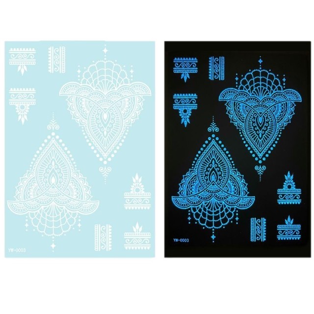 Glow-in-the-Dark Temporary Tattoos  Waterproof Luminous Body Stickers