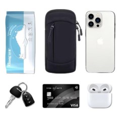 Multi-Pocket Storage Phone Holder Run Armband Wrist Pouch