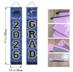 2-Piece Outdoor Vertical Door Graduation Porch Banners