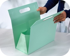 Folding Magnetic Triangle Package HandleTote Rigid Gift Box