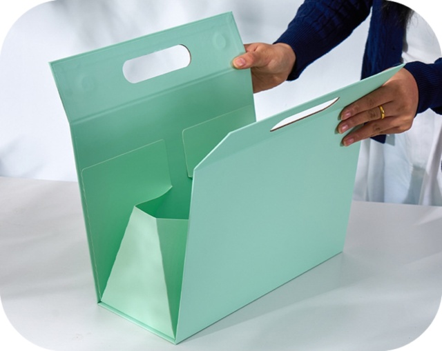 Folding Magnetic Triangle Package HandleTote Rigid Gift Box