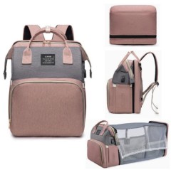 Foldable Travel Bassinet 4-in-1 Expandable Bag Backpack