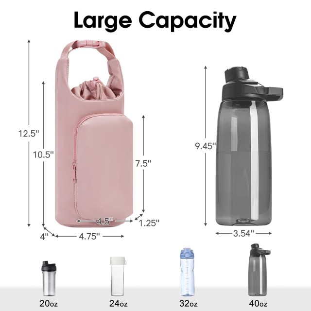 Portable Water Bottle Sleeve Insulated Protective Cover