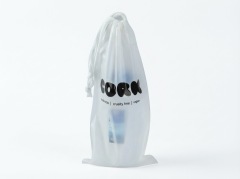 Biodegradable Drawstring Cosmetic Bag Travel Amenities Pouch