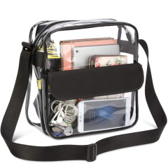 40mil Clear PVC Crossbody Adjustable Shoulder Strap Bag
