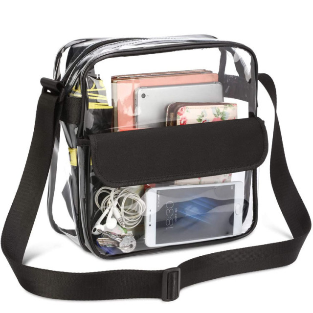 40mil Clear PVC Crossbody Adjustable Shoulder Strap Bag