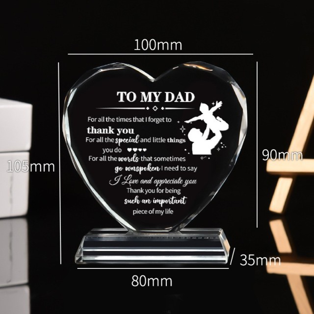 4" Engraved Crystal Trophy Award Gift with Base