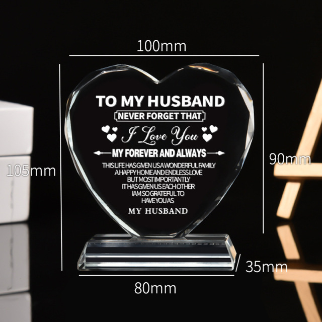 4" Engraved Crystal Trophy Award Gift with Base
