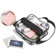 40mil Clear PVC Crossbody Adjustable Shoulder Strap Bag
