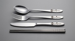 4 Piece Stainless Steel Travel Cutlery Set w/ Neoprene Pouch