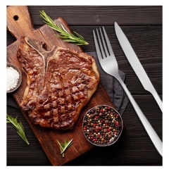 4 Piece Stainless Steel Travel Cutlery Set w/ Neoprene Pouch