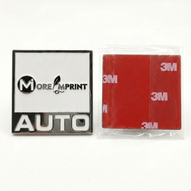 3D Zinc Alloy Emblem Badge Adhesive Backing Metal Nameplate