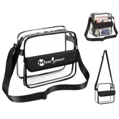 40mil Clear PVC Crossbody Adjustable Shoulder Strap Bag