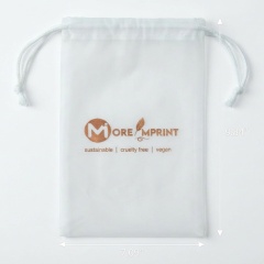 Biodegradable Drawstring Cosmetic Bag Travel Amenities Pouch