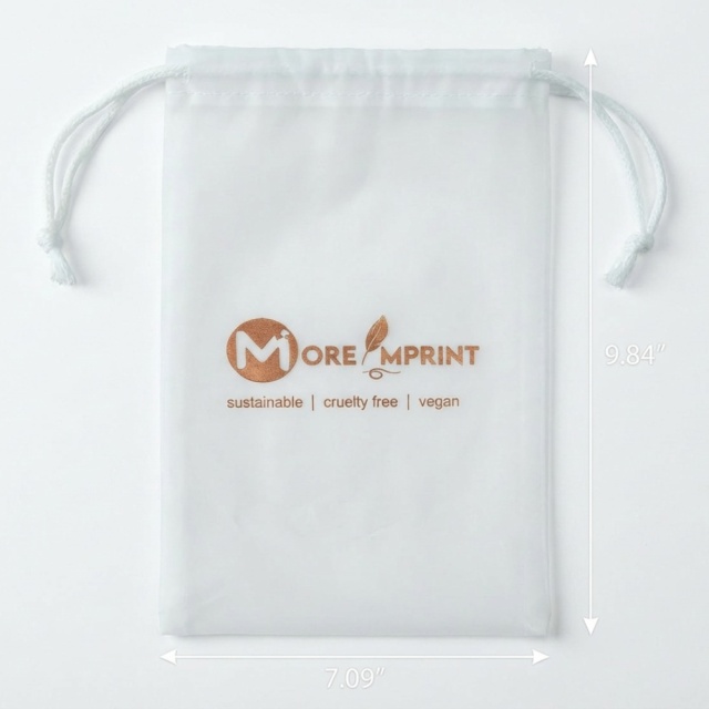 Biodegradable Drawstring Cosmetic Bag Travel Amenities Pouch