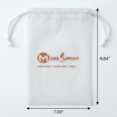 Biodegradable Drawstring Cosmetic Bag Travel Amenities Pouch