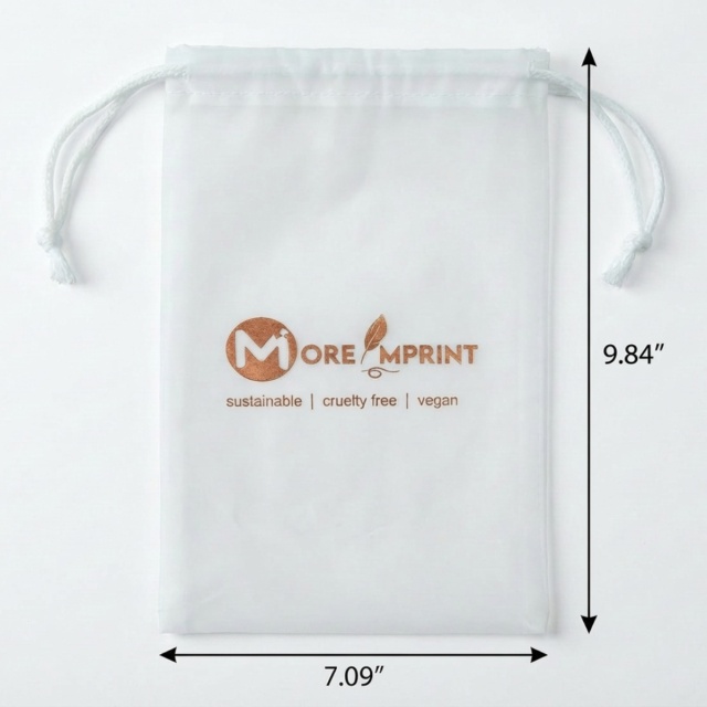 Biodegradable Drawstring Cosmetic Bag Travel Amenities Pouch
