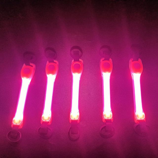 LED Pet Safety Light with Silicone Strap Dog Collars