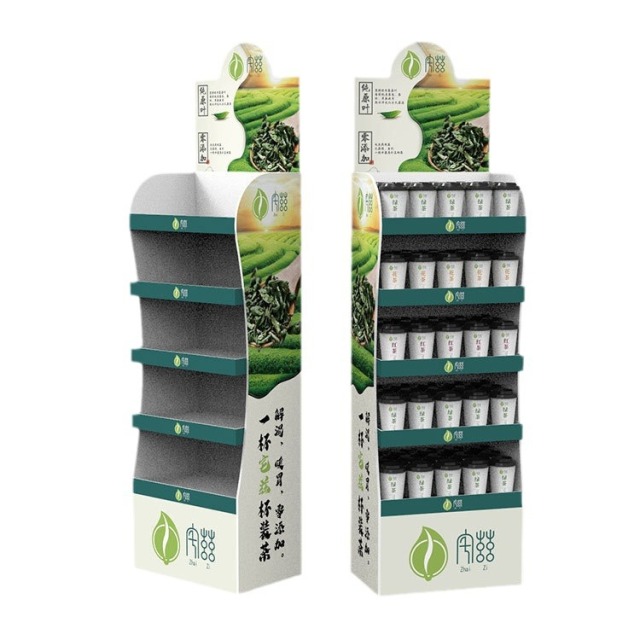 Instant Setup Cardboard Countertop Display Retail Shelf