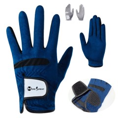 Suede Microfiber Leather Hook Loop Closure Golf Glove