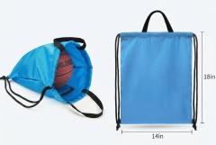 14" X 18" Polyester Travel Laundry Bag Drawstring Backpack