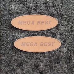 Custom Embossed Printed Label Faux Leatherette Logo Patches