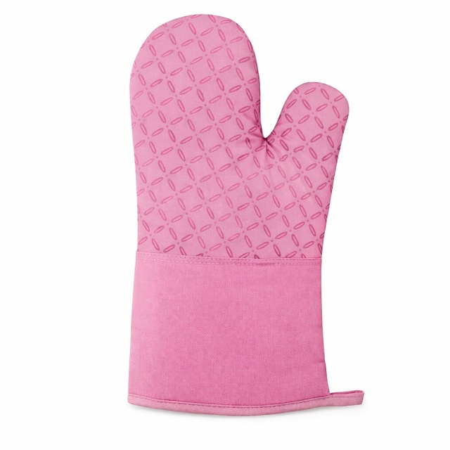 Silicone Grip Cotton Oven Mitt Non Slip Heatproof Glove