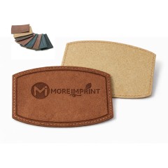 Custom Embossed Printed Label Faux Leatherette Logo Patches