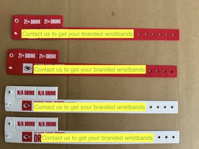 Tear-Off Tab Plastic Event Wristbands/ Vinyl Locking Wristband