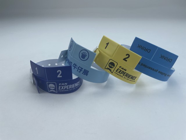 Tear-Off Tab Plastic Event Wristbands/ Vinyl Locking Wristband