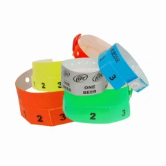 Tear-Off Tab Plastic Event Wristbands/ Vinyl Locking Wristband
