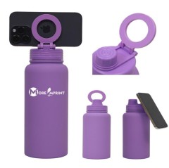34oz Vacuum Insulated Sports Bottle w/ Magnetic Phone Mount