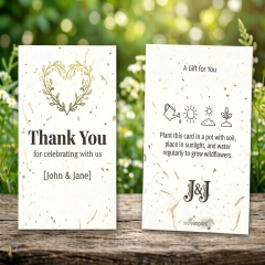 Plantable Seed Paper Cards Biodegradable Sprouting Postcards