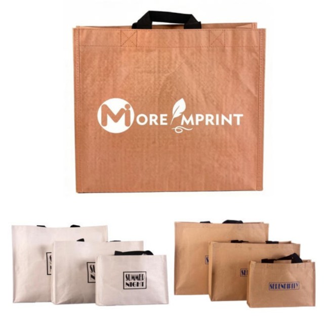 Heavy-Duty Kraft Paper PP Woven Composite Tote Shopping Bag