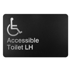 ADA Compliant Restroom Sign Tactile Braille Bathroom Wall Plaque with Raised Pictograms