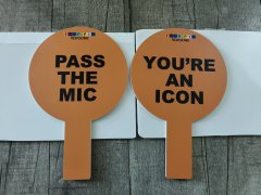 4" x 12" Plastic Auction Bid Paddles with Handles Numbered Bidding Paddles Sign Placard