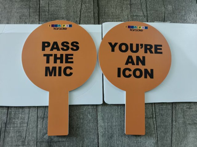 4" x 12" Plastic Auction Bid Paddles with Handles Numbered Bidding Paddles Sign Placard