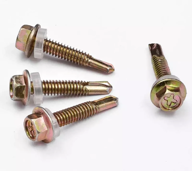 Self Drilling roofing Screw Hex Washer head with paint