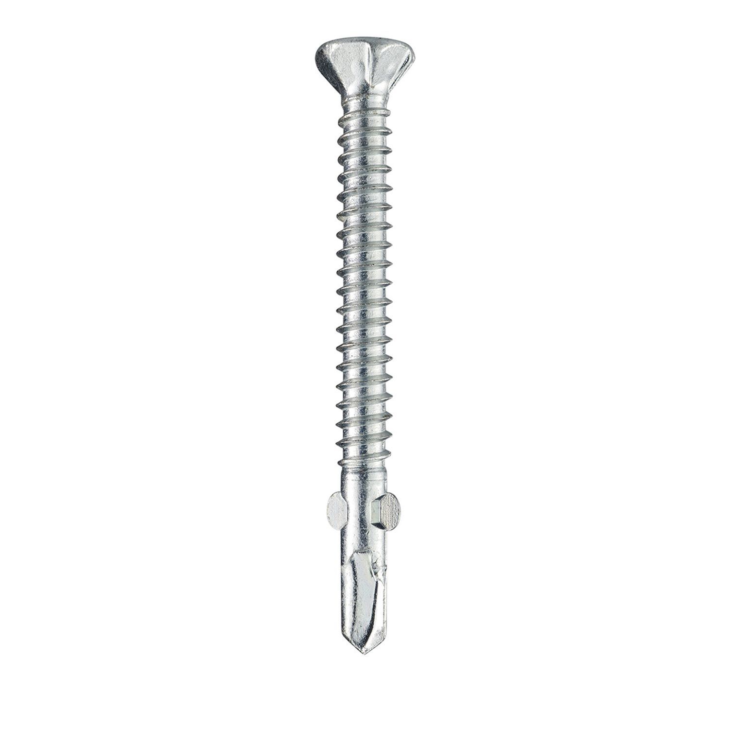 Bi-Metal Screws Ribbed Flat Head #2 Square Drive Stainless Steel
