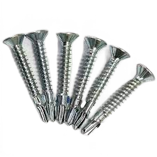 self drilling screw CSK Head with ribs and wings -zinc plated