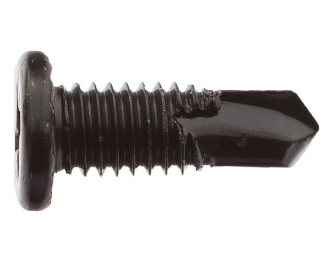 Serrated Flat Head E-Coat Black drilling point Framing Screw