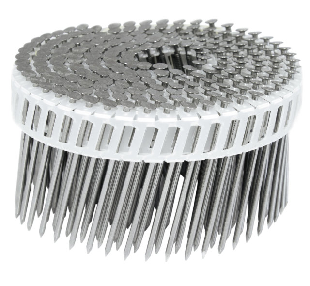 15° PLASTIC COLLATED DECKING COIL NAILS