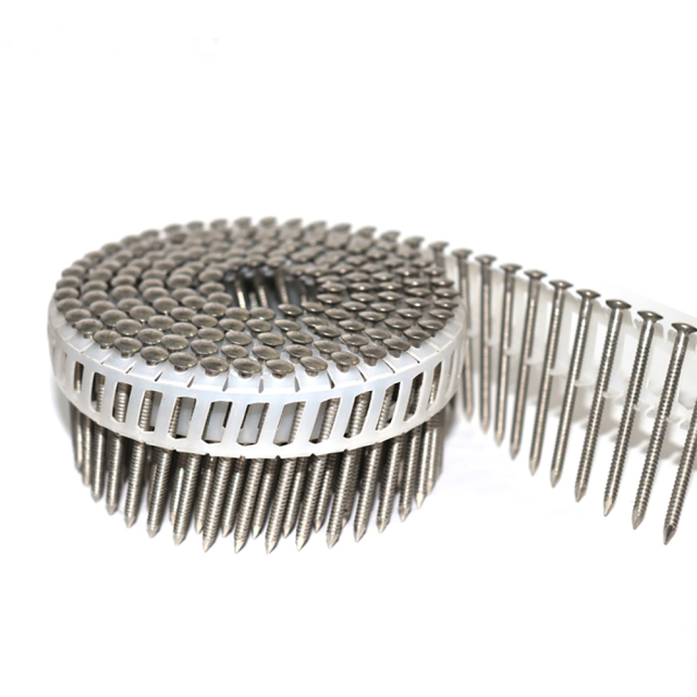 15° PLASTIC COLLATED DECKING COIL NAILS