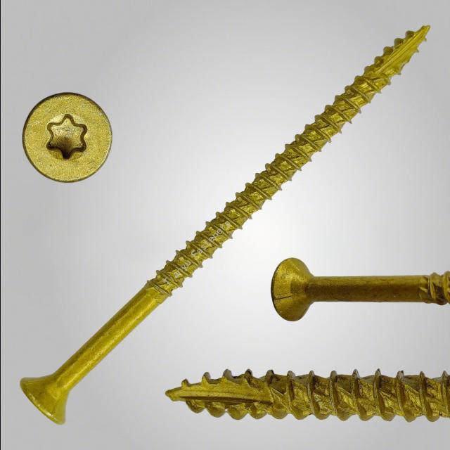 Tianyu Star Drive Type 17 Point Wood Screw Ruspert Coated Flat Head Countersunk for Decking Drywall and Furniture Construction